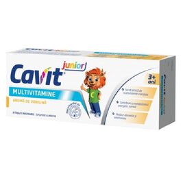 Cavit Junior Multivitamine cu Aroma de Vanilie 20 tablete masticabile Biofarm - - Roveli