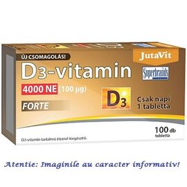 Vitamina D3 Forte 4000 UI 100 tablete JutaVit - - Roveli