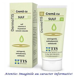 Crema cu Sulf DermoTis 50 ml Tis Farmaceutic - - Roveli