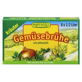 Cuburi de supa de legume bio cu ierburi 84g Rapunzel - - Roveli