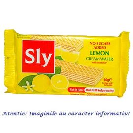 Napolitane cu Crema de Lamaie Fara Zahar 40 g Sly Nutritia - - Roveli