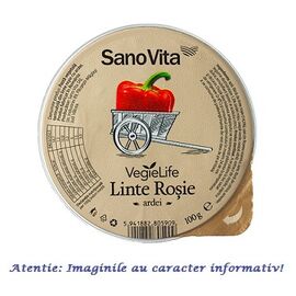 Roveli - Pasta Vegetala Tartinabila (Pate) din Linte Rosie cu Ardei 100 g SanoVita-