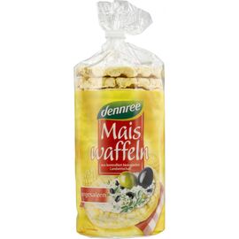 Vafe din porumb expandat fara sare fara gluten 120g Dennree - - Roveli