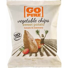 Chipsuri din cartofi dulce si rosii cu rosmarin 80g Go Pure - - Roveli