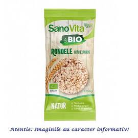 Rondele din Grau Expandat Bio 56 g SanoVita - - Roveli