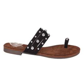 Papuci de dama accesorizati negri X528-N, Culoare (12): Negru, Marime (12): 38 - - Roveli