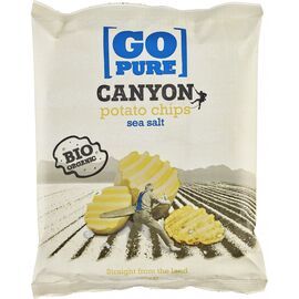 Chips-uri Canyon din cartofi bio cu sare de mare 125g Go Pure - - Roveli