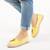 ​Espadrile de dama, galbene, cu talpa joasa, comoda HD-163-YELLOW, Culoare (12): Galben, Marime (12): 38 - - Roveli