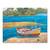 Tablou Canvas - Barca de pescuit II, Mal, Lac, Apa, Marime: 80 x 100 cm - - Roveli