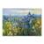 Tablou Canvas - Flori galbene si albastre, natura, camp, Marime: 75 x 100 cm - - Roveli