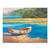 Tablou Canvas - Barca de pescuit, Mal, Lac, Apa, Marime: 80 x 100 cm - - Roveli