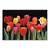Tablou Canvas - Fantezia lalelelor, Flori, Rosu, Galben, Marime: 80 x 120 cm - - Roveli
