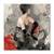 Tablou Canvas - O privire atenta I, domnisoara, gri, Marime: 60 x 60 cm - - Roveli