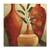 Tablou Canvas - Culori sudice II, Vaza, Plante, Maro, Retro, Marime: 60 x 60 cm - - Roveli