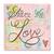 Tablou Canvas - Imparte dragostea, Text, Mesaj, Roz, Marime: 70 x 70 cm - - Roveli