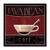 Tablou Canvas - Cafenea II, cafea, ceasca, Rosu, Negru, Marime: 60 x 60 cm - - Roveli