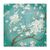 Tablou Canvas - Flori albe de cirese, Albastru, Marime: 60 x 60 cm - - Roveli