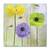 Tablou Canvas - Lumina in gradina II, Flori, Albastru, Galben, Verde, Marime: 60 x 60 cm - - Roveli