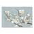 Tablou Canvas - Pasari pe crengi II, Flori, Alb, Albastru, Marime: 80 x 120 cm - - Roveli