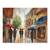 Tablou Canvas - Plimbare in ploaie I, Umbrela, Strada, Marime: 80 x 100 cm - - Roveli