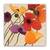 Tablou Canvas -Floral, Vintage, Papadie, Violet, Galben, Marime: 60 x 60 cm - - Roveli