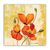 Tablou Canvas - Floral, Vintage, Galben, Auriu, Papadie, Marime: 60 x 60 cm - - Roveli