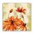 Tablou Canvas - Floral, Vintage, Portocaliu, Marime: 60 x 60 cm - - Roveli