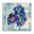 Tablou Canvas - Floral, Vintage, Albastru, Orhidee, Marime: 60 x 60 cm - - Roveli