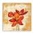 Tablou Canvas - Floral, Vintage, Portocaliu, Narcis, Marime: 60 x 60 cm - - Roveli
