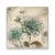 Tablou Canvas - Floral, Turcoaza, Vintage, Marime: 60 x 60 cm - - Roveli