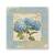 Tablou Canvas - Vintage, Floral, Post Card, Albastru, Marime: 60 x 60 cm - - Roveli