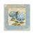 Tablou Canvas - Vintage, Flori, Post Card, Albastru, Marime: 60 x 60 cm - - Roveli