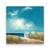 Tablou Canvas - Mare, Vara, Plaja, Scaun, Liniste, Nori, Marime: 60 x 60 cm - - Roveli