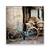 Tablou Canvas - Paris, Cafenea, Terasa, Bicicleta,, Marime: 60 x 60 cm - - Roveli