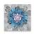 Tablou Canvas - Floare, Gri, Albastru, Marime: 60 x 60 cm - - Roveli