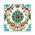 Tablou Canvas - Ikat I, Floral, Marime: 60 x 60 cm - - Roveli