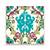 Tablou Canvas - Ikat II, Floral, Marime: 60 x 60 cm - - Roveli