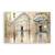 Tablou Canvas - Franta, Paris, Turnul Eiffel, Oras, Cladiri, Oameni, Umbrela, Pictura, Marime: 80 x 120 cm - - Roveli