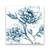 Tablou Canvas - Flori, Trandafiri, Alb-Albastru, Marime: 60 x 60 cm - - Roveli