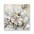Tablou Canvas - Floral, Flori, Bujori, Alb, Marime: 60 x 60 cm - - Roveli