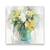 Tablou Canvas - Floral, Flori, Bujori, Vaza, Pictura, Galben, Marime: 60 x 60 cm - - Roveli