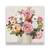 Tablou Canvas - Floral, Flori, Buchet, Vaza, Pictura, Roz, Marime: 60 x 60 cm - - Roveli