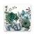 Tablou Canvas - Plante I, Pictura, Verde, Marime: 60 x 60 cm - - Roveli