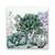 Tablou Canvas - Plante II, Pictura, Verde, Marime: 60 x 60 cm - - Roveli