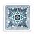 Tablou Canvas - Motiv II, Frunze, Albastru, Marime: 60 x 60 cm - - Roveli
