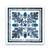 Tablou Canvas - Motiv IV, Frunze, Albastru, Marime: 60 x 60 cm - - Roveli