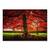 Tablou Canvas - Toamna, Bicicleta Rosie, Copac, Frunze, Marime: 60 x 80 cm - - Roveli