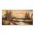 Tablou Canvas - Peisaj, Cascada, Dealuri, Copaci, Casuta, Toamna, Marime: 50 x 100 cm - - Roveli