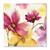 Tablou Canvas - Briza de Vara II, Flori, Galben, Roz, Marime: 70 x 70 cm - - Roveli