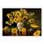 Tablou Canvas - Floarea Soarelui, Vaza Alba,  Compozitie, Marime: 60 x 80 cm - - Roveli